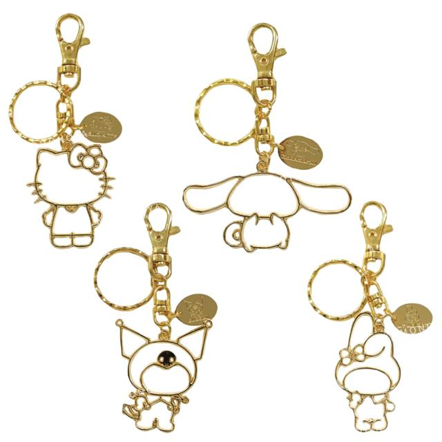 Sanrio|Sanrio Metal Keychain Gold|5×4cm approx.