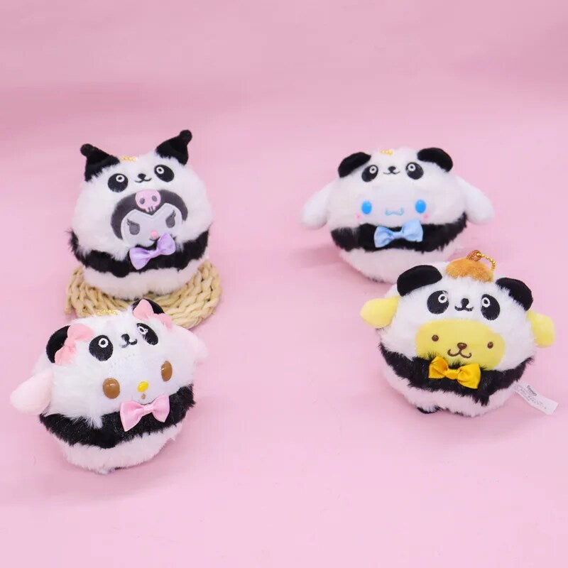 Sanrio|Panda Mascot Holder /Plush Keychain|9 x 6 x 11 cm approx.