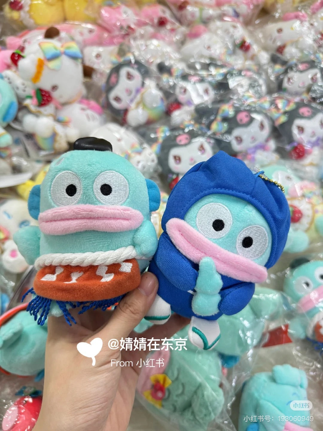 Sanrio|Hangyodon 40th Anniversary Limited Series Mascot Holder /Plush Keychain|H22cm Approx.