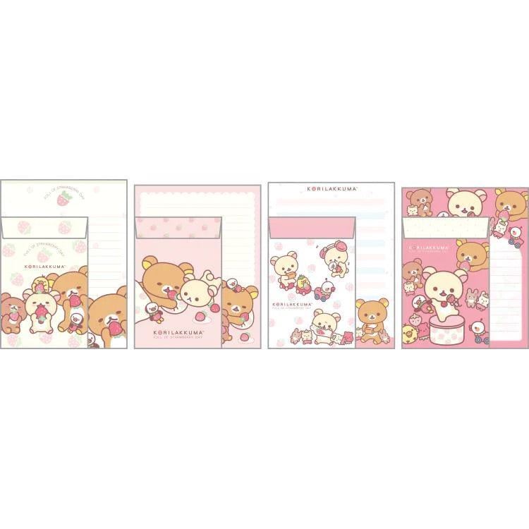 Rilakkuma轻松熊|草莓日系列信封套组|约190(h) x 142(w)mm