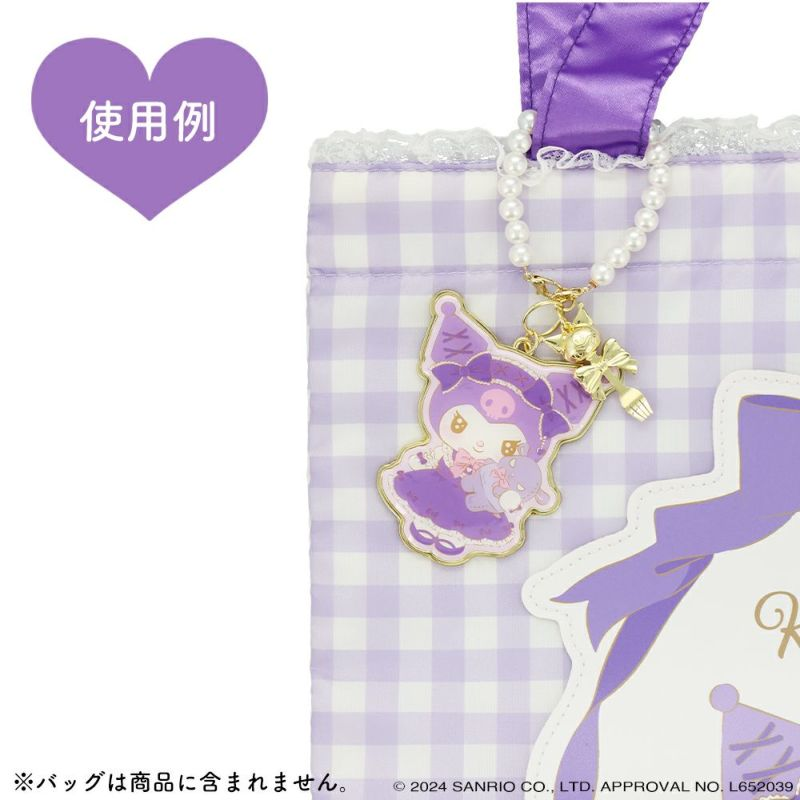 Sanrio|Lolita Kuromi Keychain/Keyring|8.3×0.2×6.5cm approx.