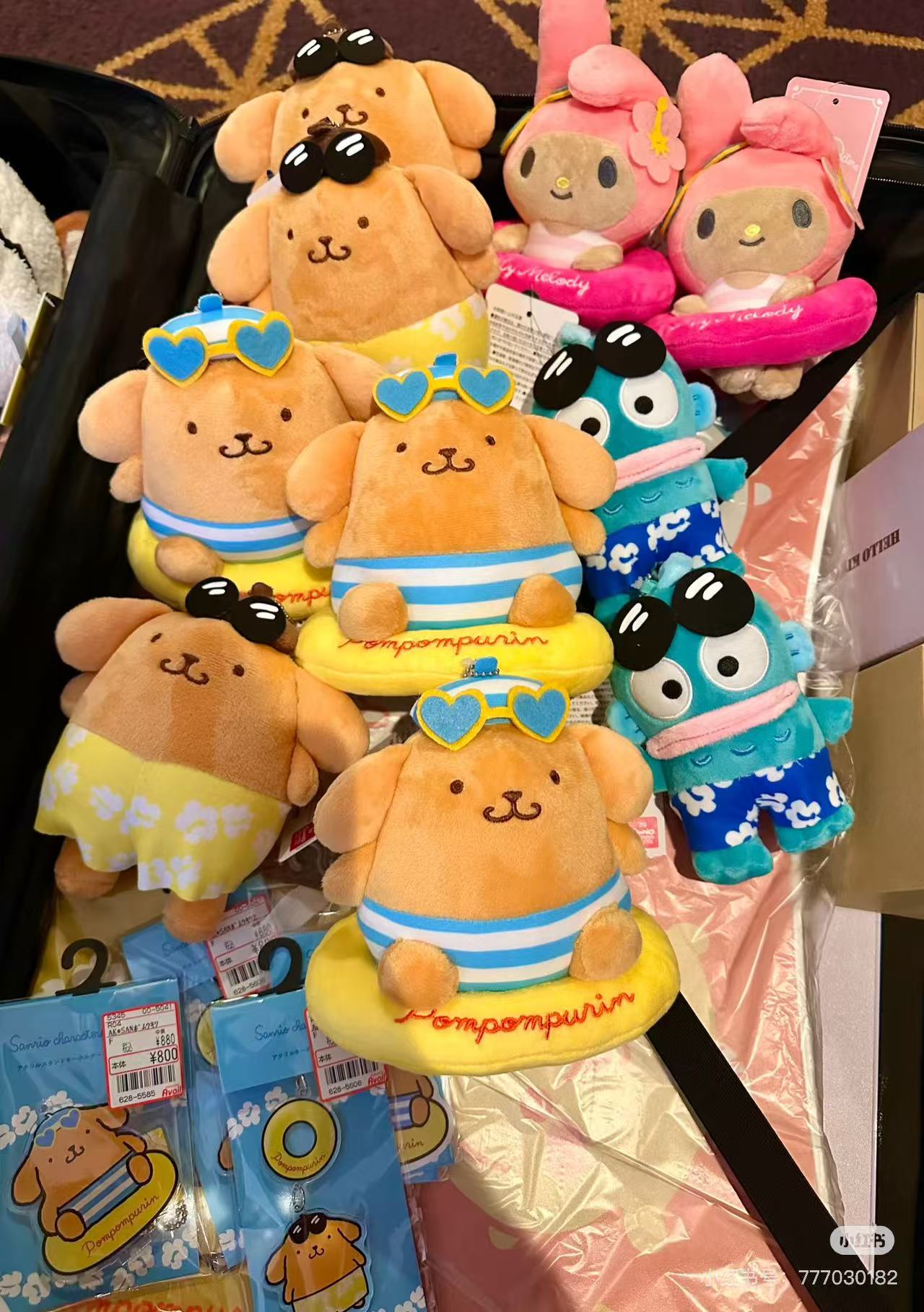 Sanrio|Avail summer tanned  swimming ring Mascot Holder /Plush Keychain