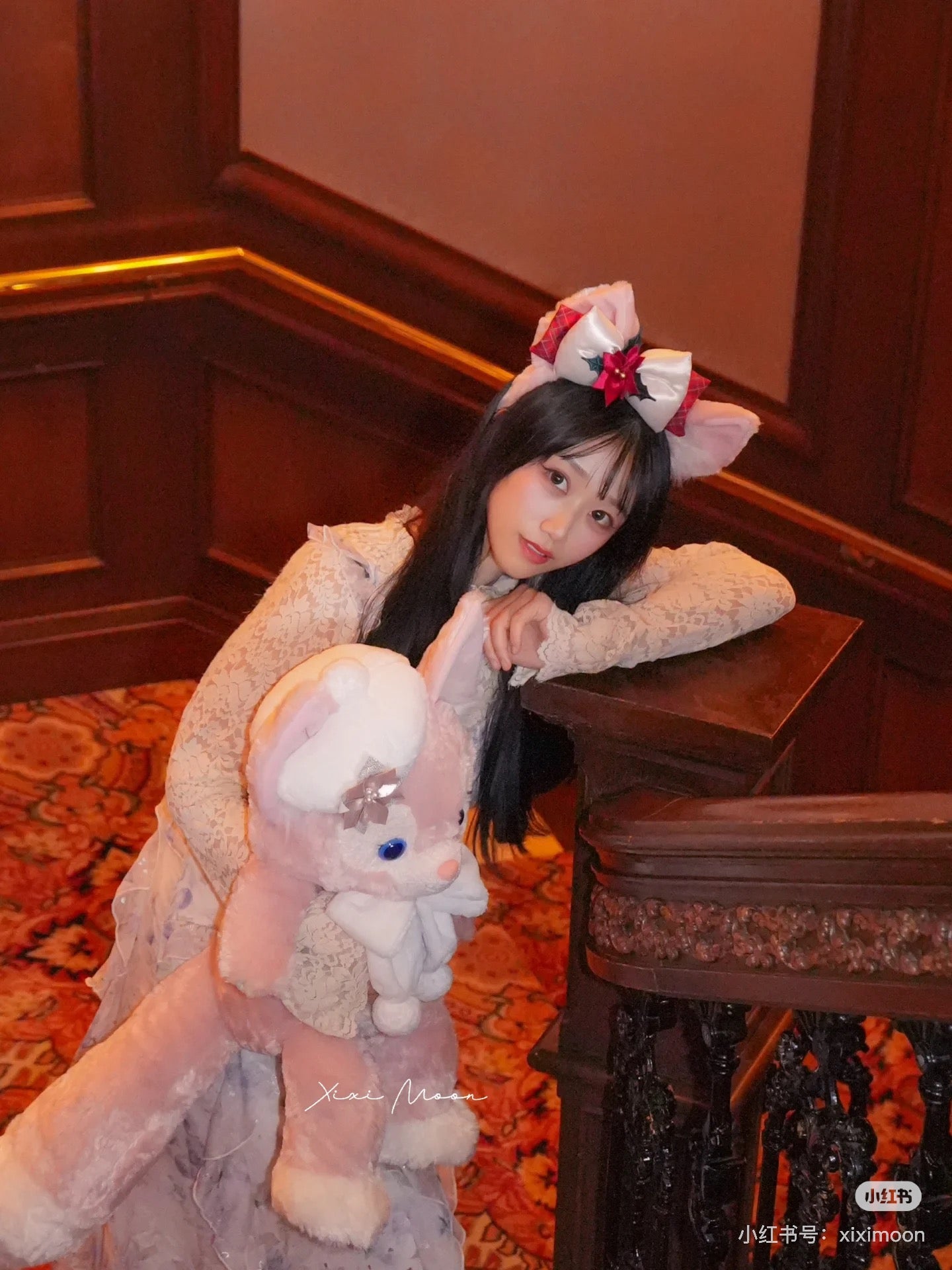 Disney迪士尼|东迪圣诞冬日LinaBell玲娜贝儿/贝贝毛绒耳朵发箍