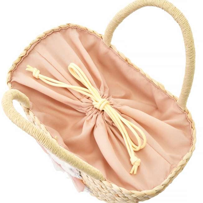 Disney迪士尼|东迪夏日柔软玛丽猫草编包/菜篮子/沙滩包|约12x 31.5x 14.5 cm