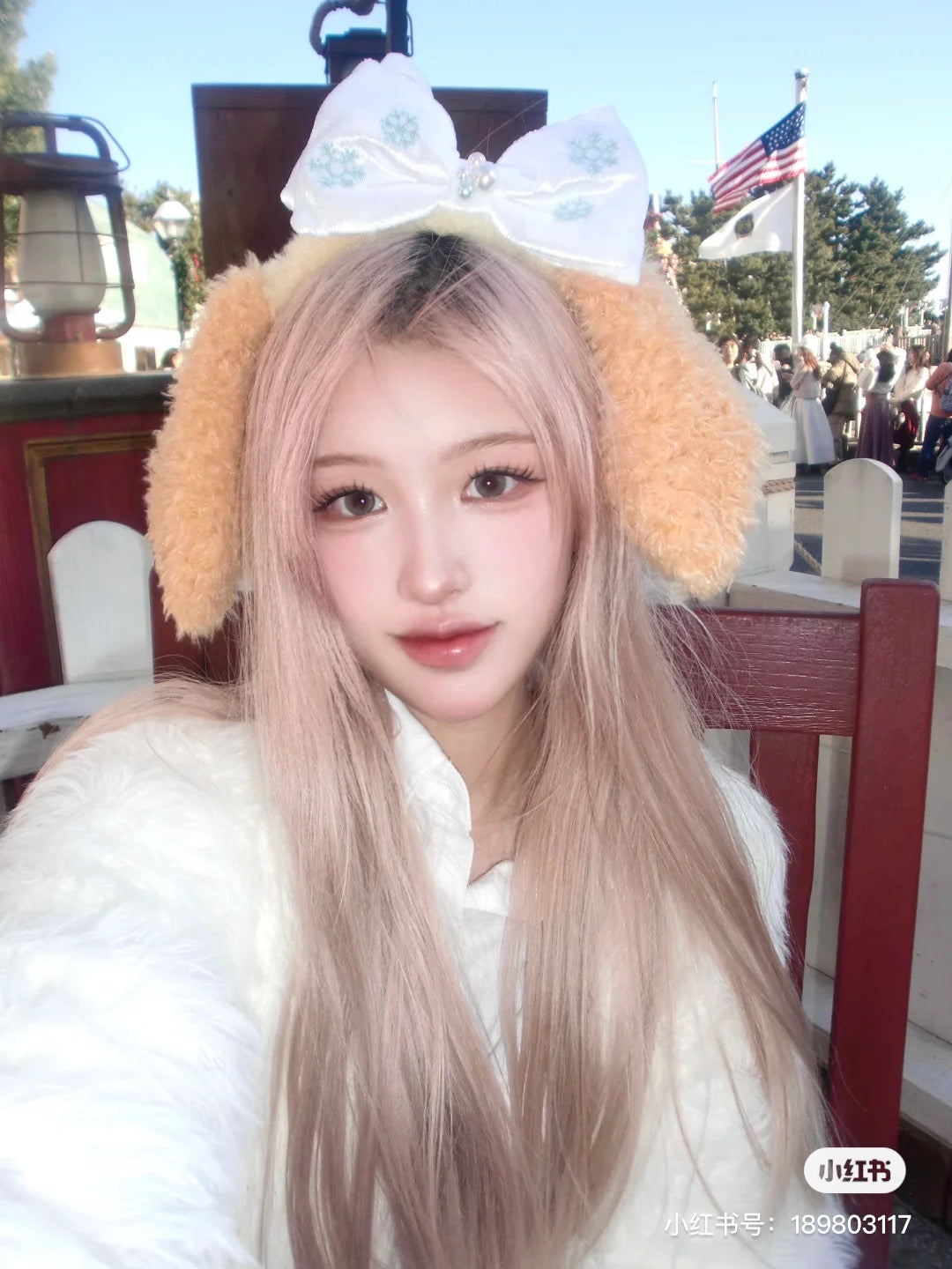 Disney迪士尼|2023东迪冬日限定饼饼蝴蝶结发箍