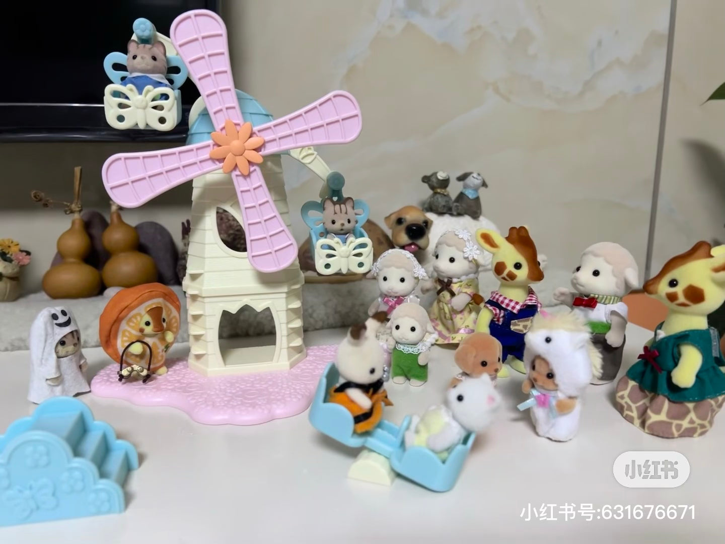 SylvanianFamilies森贝儿家族|Baby Windmill Park梦幻城堡游乐园系列花之风车套组5526
