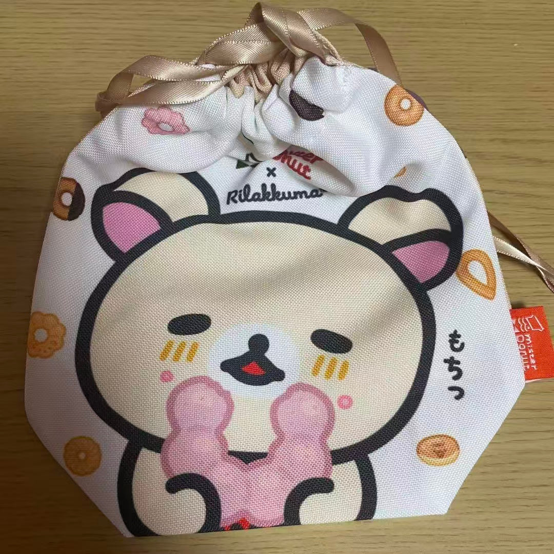 Rilakkuma|Mister Donut drawstring bag|185×170×70mm approx.