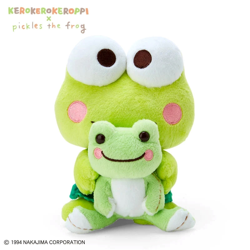 Sanrio|Kerokero Keroppi 大眼蛙??泡菜蛙联名玩偶/挂件|公仔约H15 x W11 x D13cm/挂件约10×4×9cm