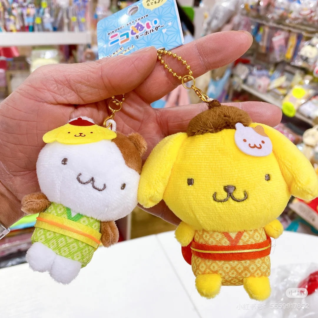 Nico Nui|Sanrio Characters Nico Plushie Keychain三丽鸥好朋友磁吸毛绒玩偶挂件/包挂/1对|约W150 x H120 x D60mm