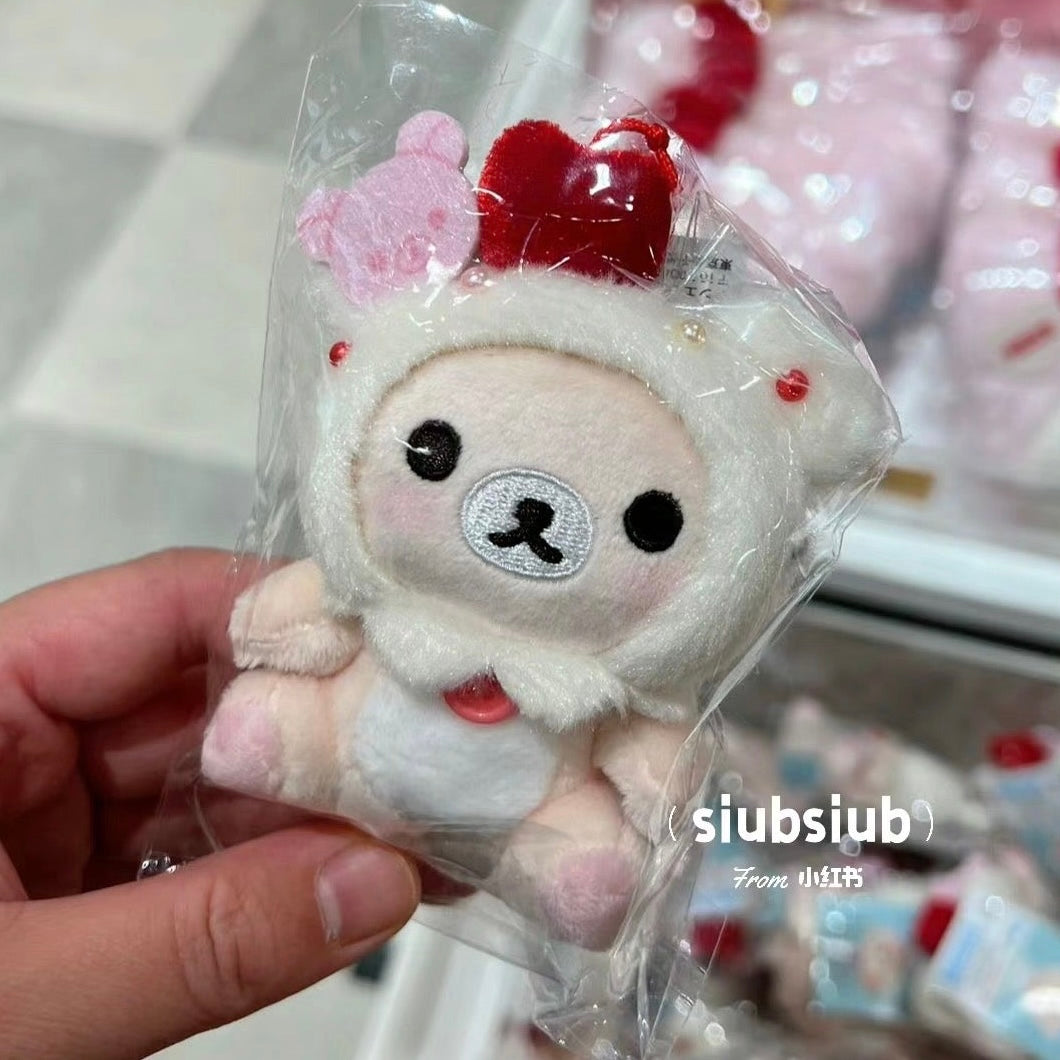 Rilakkuma轻松熊|Etoile et Griotte限定樱桃奶昔小白熊mini玩偶/公仔