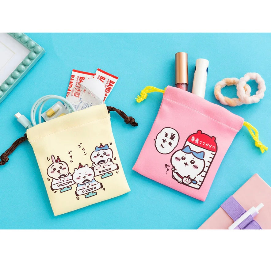 Chiikawa 吉伊卡哇|束口袋/巾着2枚组/正反都可爱|各約H120×W100mm