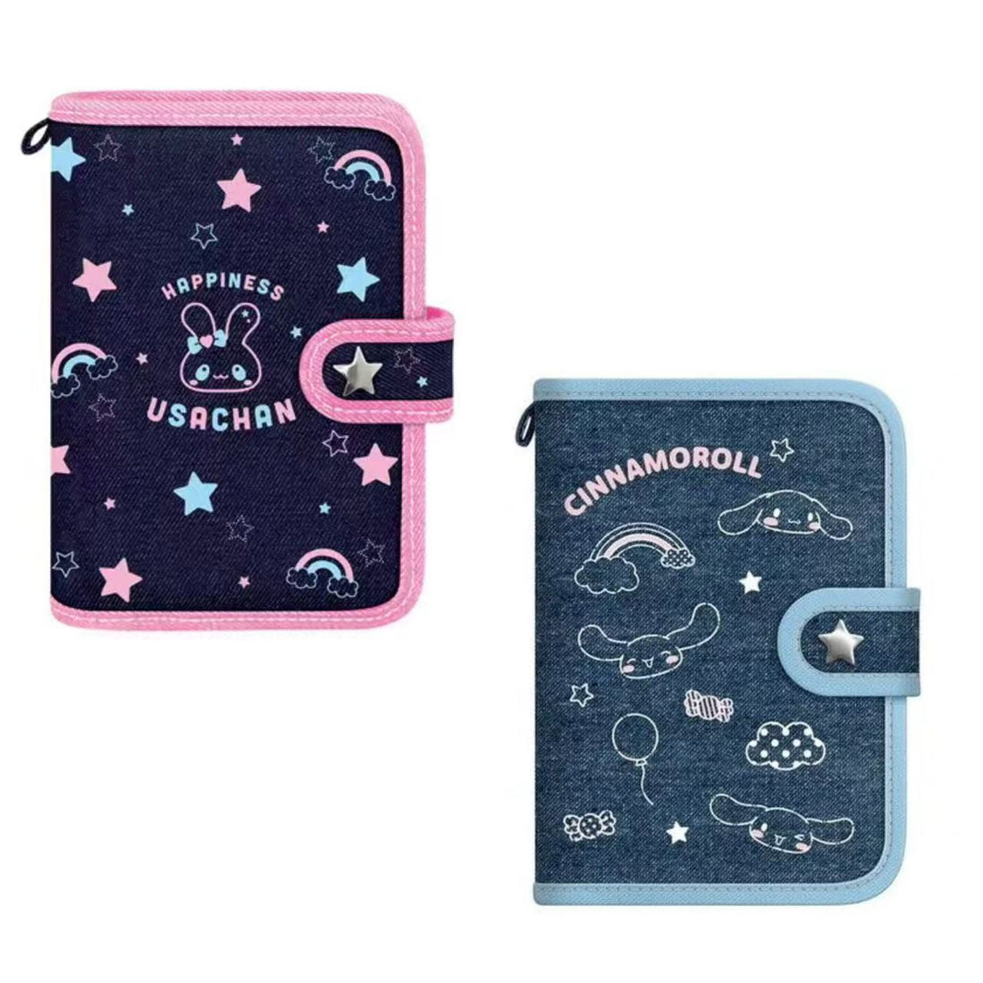 Sanrio|Denim Sheet File Sticker Book|10 sheets