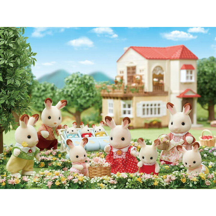 SylvanianFamilies森贝儿家族|Chocolate Rabbit Family可可兔家族系列/一家四口套组/玩具/过家家5655