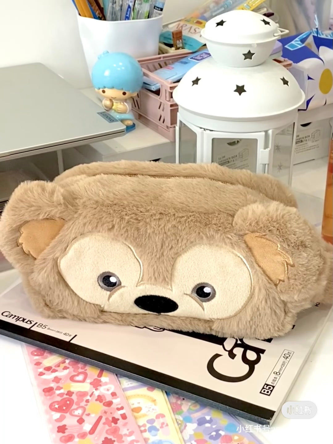 Disney SH|Duffy达菲/ShellieMay雪莉玫/玫玫大容量毛绒笔袋