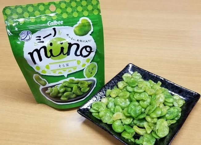 Calbee卡乐比|miino系列盐味脆脆蚕豆|28g【24.01】