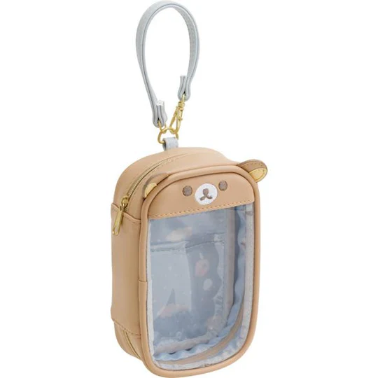 Rilakkuma轻松熊|Plush Carrier Pouch Sky Cotton Candy San-X熊头透明痛包/包挂|约H160×W95×D50mm