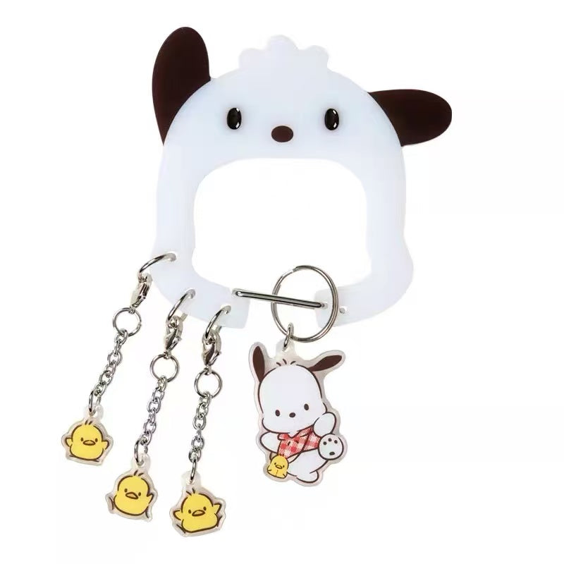 Sanrio|Pochacco Loves Pee-chans Happy Birthday Acrylic Carabiner Keychain/Keyring|8×1×8cm approx.