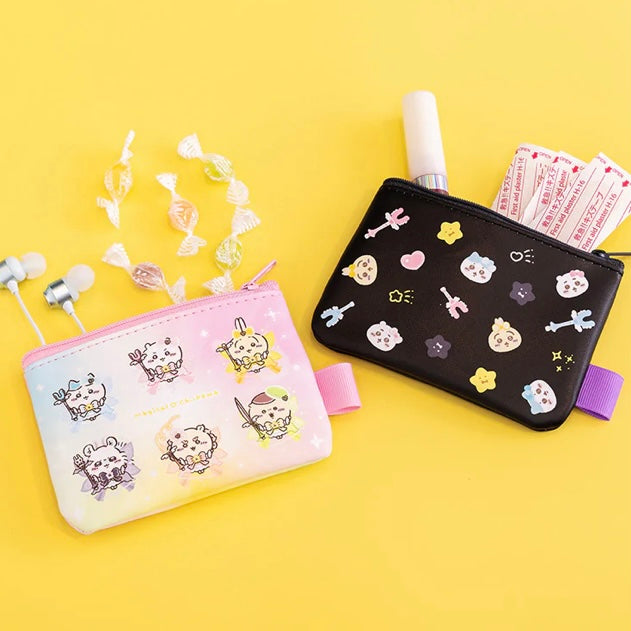 Chiikawa 吉伊卡哇|超魔法少女/小魔仙系列正反不同图案零钱包/收纳包/2只组|各約H85×W125×D10mm