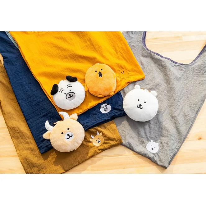 Nagano嘲讽熊|大脸玩偶挂件+环保袋|收納尺寸:約120 x 120 x 50 mm