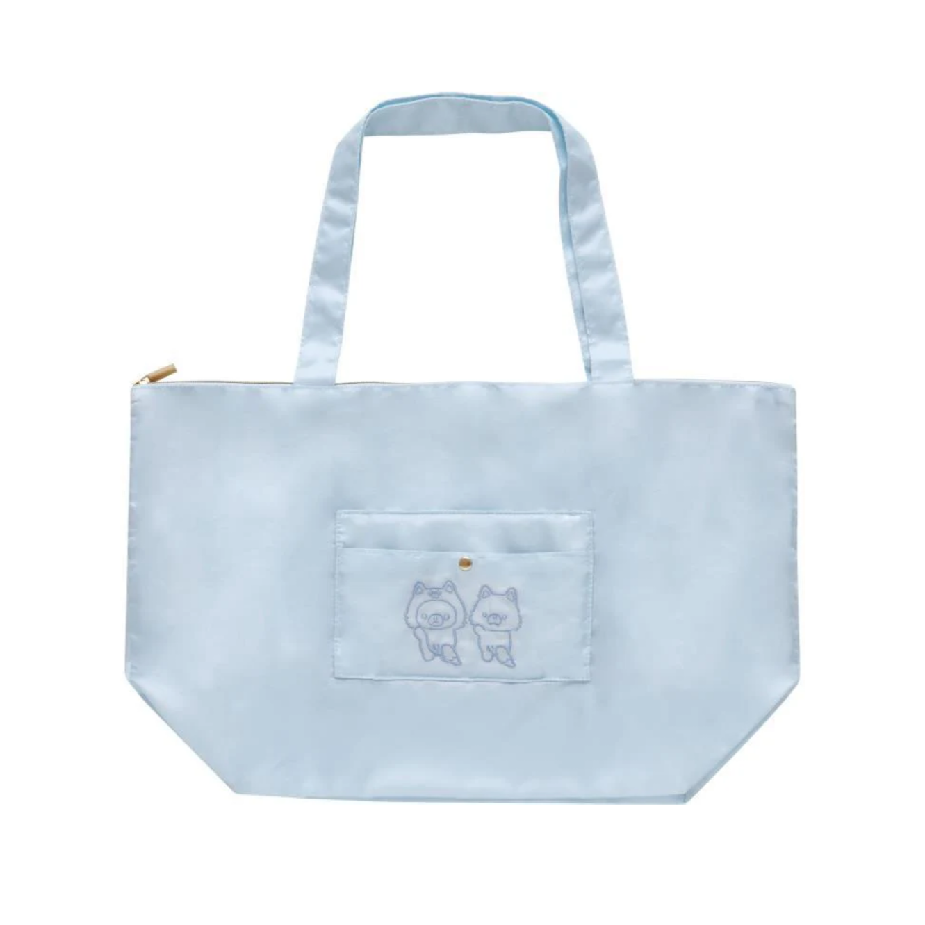 Rilakkuma轻松熊|AoKogu no Otomari - Tote Bag San-X新角色蓝小狼&小棕熊温馨过夜系列可收纳大容量托特包/购物袋/旅行手提包|约320mm x 550mm x 180mm