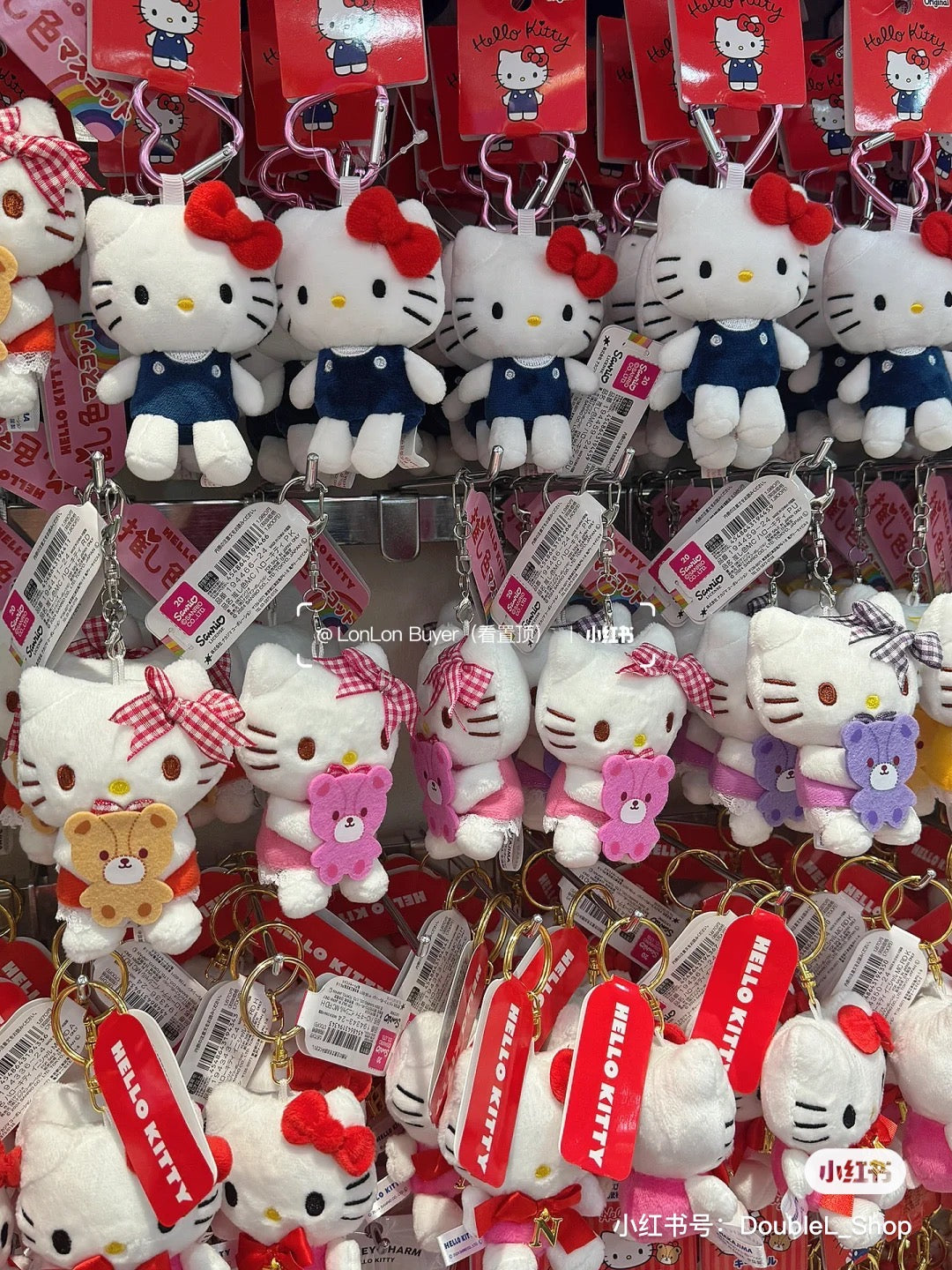 Hello kitty凯蒂猫|彩虹色hellokitty毛绒挂件|约6.5×5×9.5cm