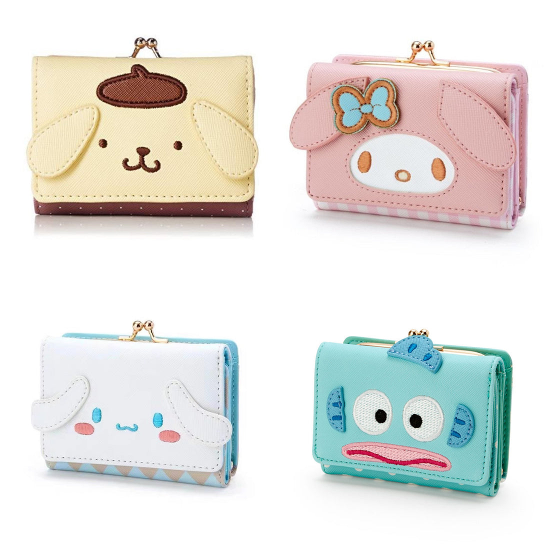 Sanrio三丽鸥|可爱角色三折钱夹|约8 x 11 x 3.5cm