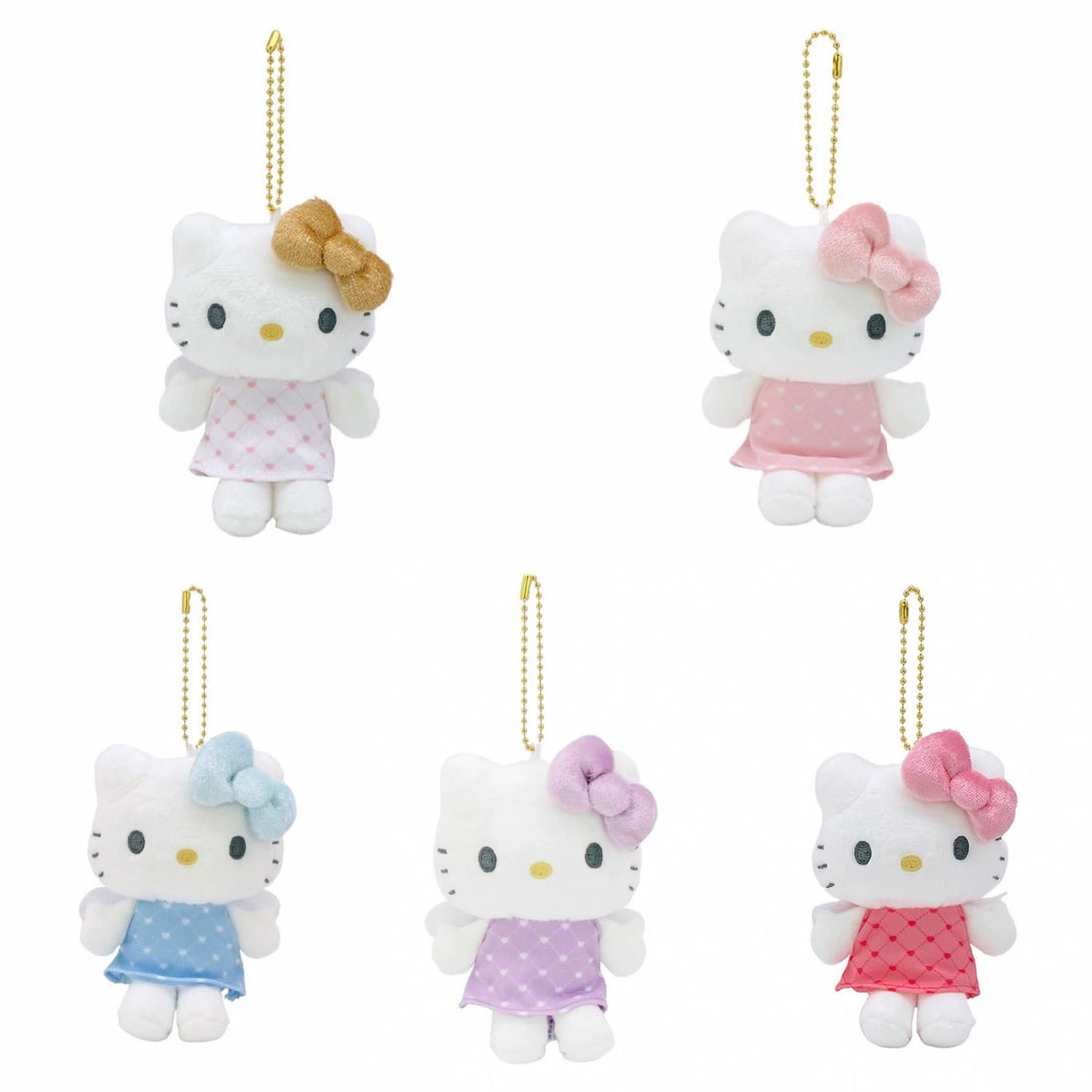 HelloKitty|Sanrio 50th Anniversary Collection Standard Angel Mascot Holder /Plush Keychain| 85x100x45mm approx.