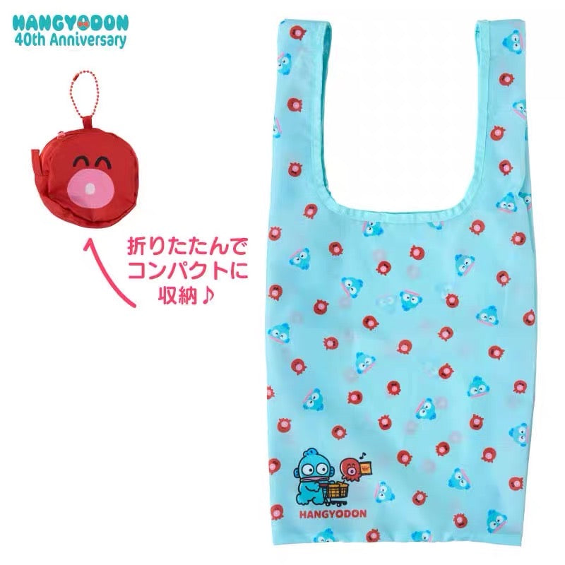 Sanrio|Hangyodon 40th Anniversary Happy Life Eco Bag with Case| 31×0.5×40cm approx.