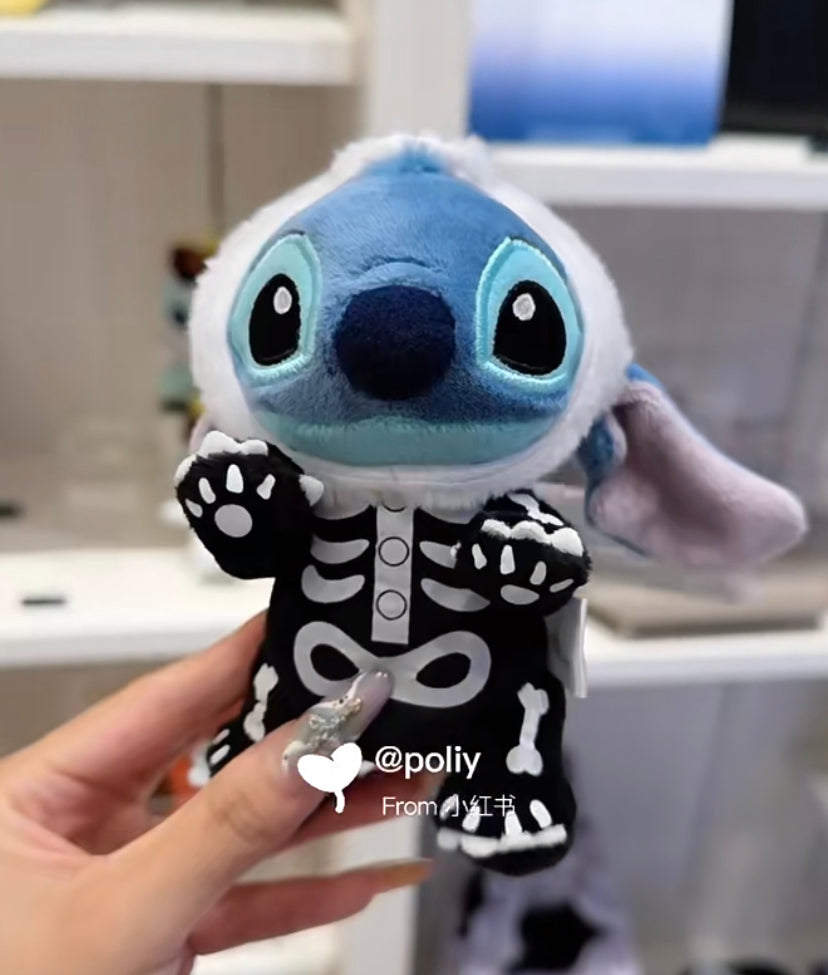 Disney迪士尼|Fluffy Plush Keychain  / Halloween Skeleton万圣节骷髅玩偶挂件/包挂| 约高17cm