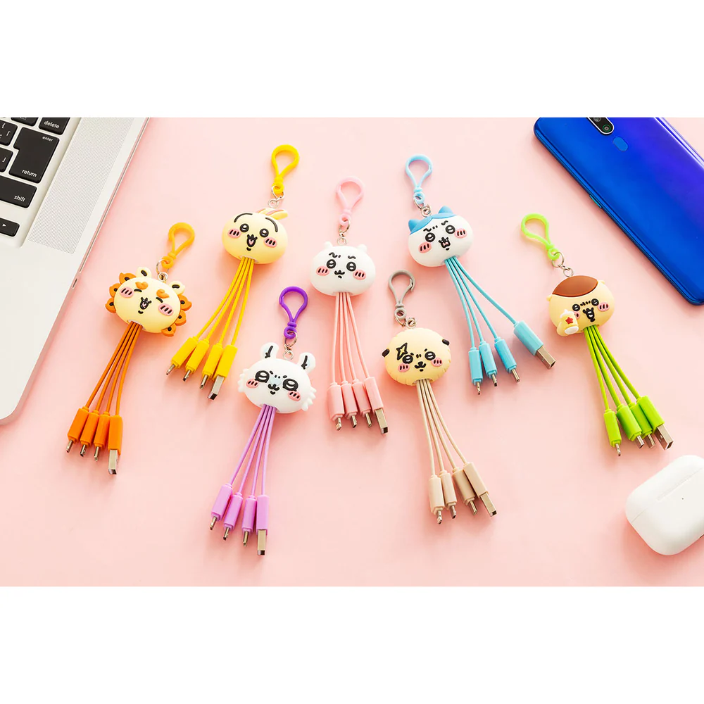 Chiikawa 吉伊卡哇|獭师多接口充电器挂件/安卓/iphone/type-c/usb|约H180×W40×D20mm