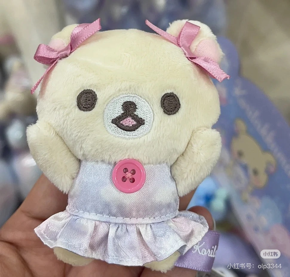 Rilakkuma轻松熊|Osorano Kururin Wataame - Tenori Plush Toy San-X天空白云棉花糖系列毛绒沙包玩偶手玉/全6种|1枚入