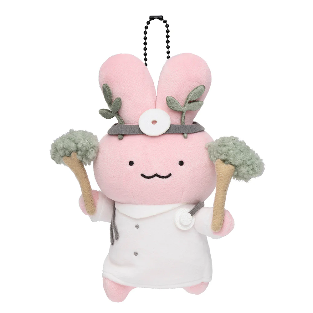 Sanrio|White Tiger and Black Tiger Prawn Character doctor rabbit Mascot Holder /Plush Keychain|H155×W140×D75mm approx.