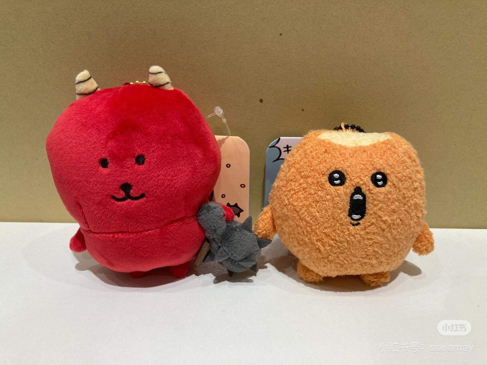 Nagano自嘲熊| Characters Petit Mini Mascot (Mogura Croquette / Tomogui))鼹鼠可乐饼/薯饼流汗尖叫毛绒挂件/包挂|约H90 x W70 x D50mm