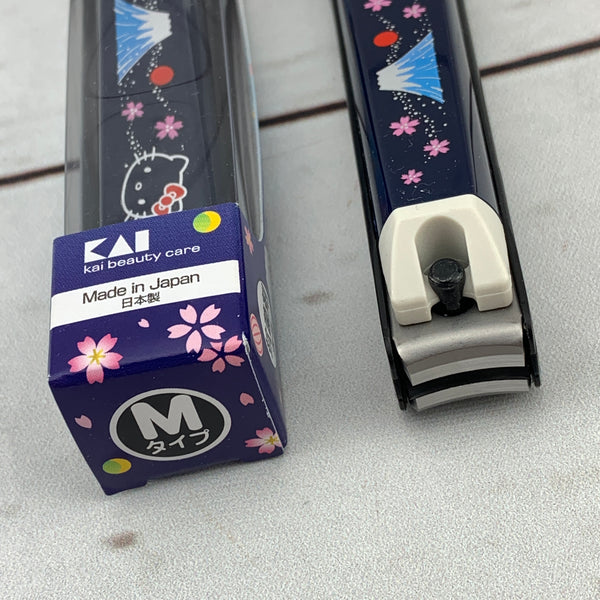 KAI贝印|Hello Kitty Wafu Nail Clipper Standard M Fujisan Mount Fuji凯蒂猫和风富士山不锈钢指甲钳M号/防飞溅✔️