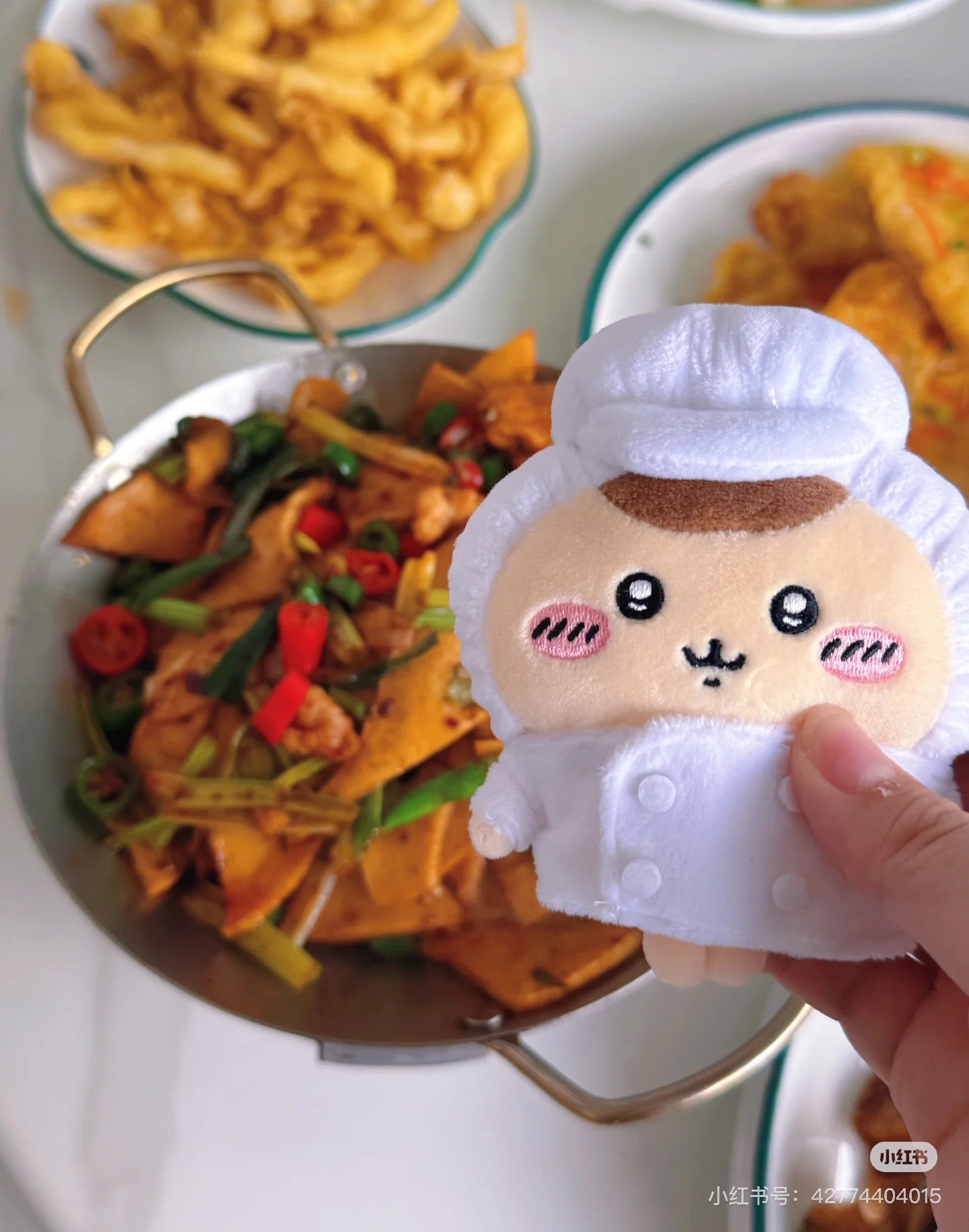 chiikawa|Restaurant Chef Mascot Holder /Plush Keychain|120×85×50mm approx.