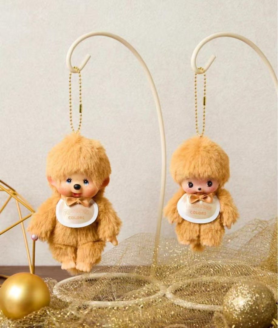 【limit 1】Monchhichi|Limited Edition colors gold Bebichhichi Mascot Holder /Plush Keychain