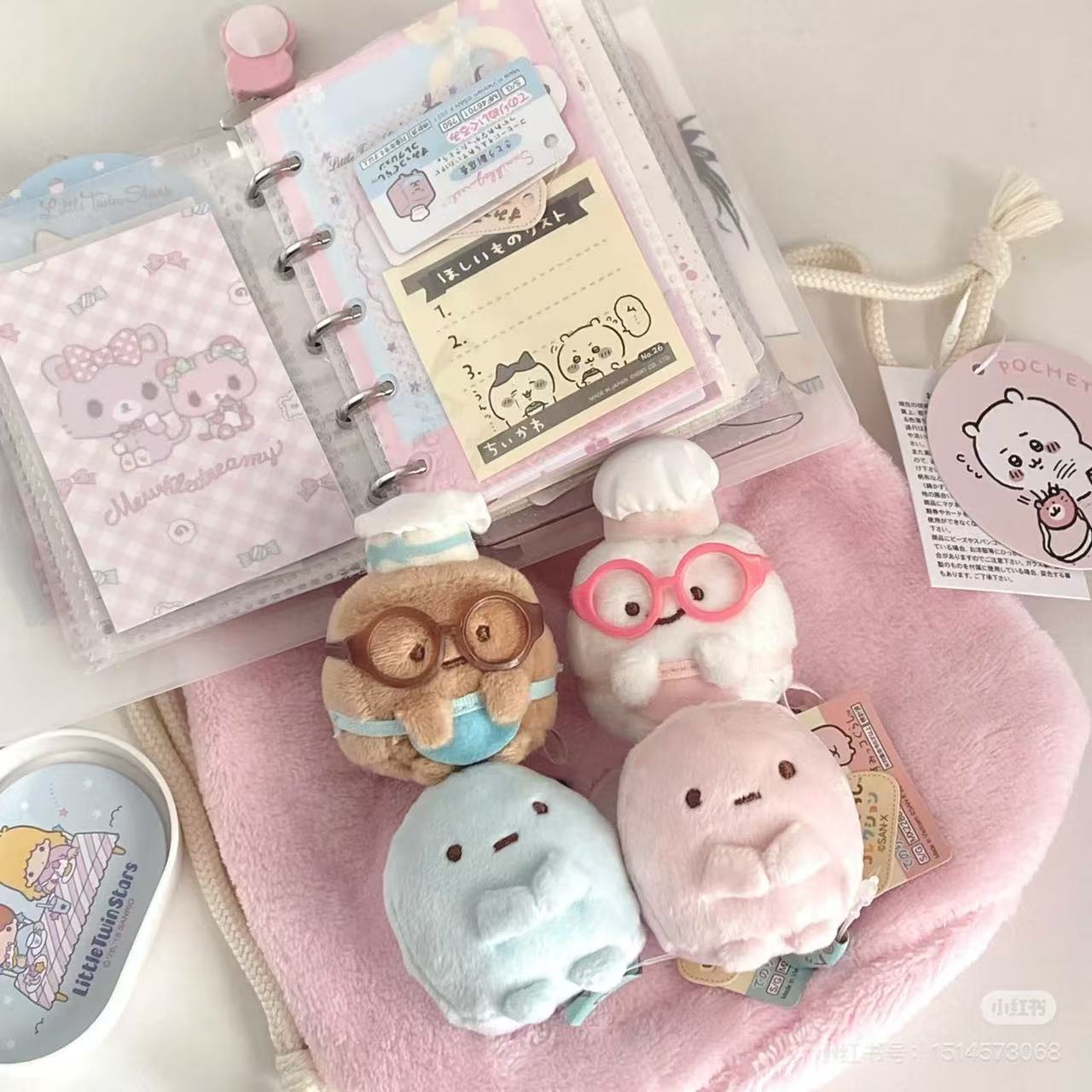 Sumikko gurashi角落生物|San-X Sumikko Gurashi Tenori Plush (SS)可爱角色基础款毛绒小玩偶/手玉|5 × 4.5 × 5 cm approx.