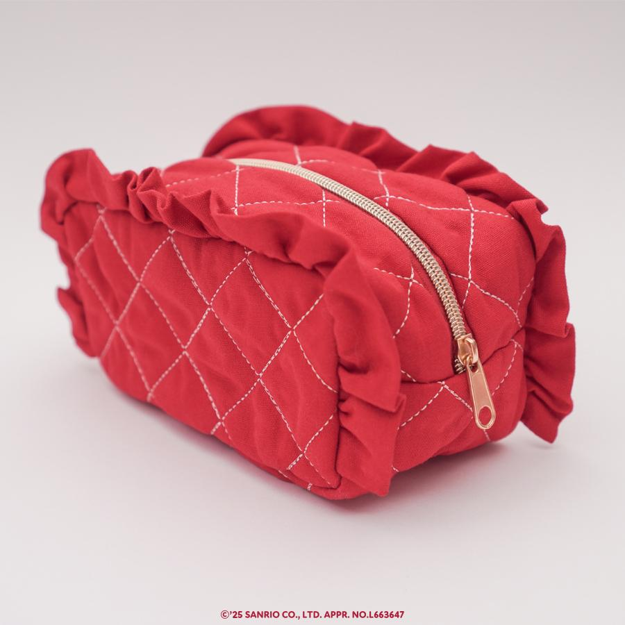 Sanrio|Apple Diner SURPRIZE Trading Heart Quilted Pouch|W175mm x H90mm x D100mm approx.