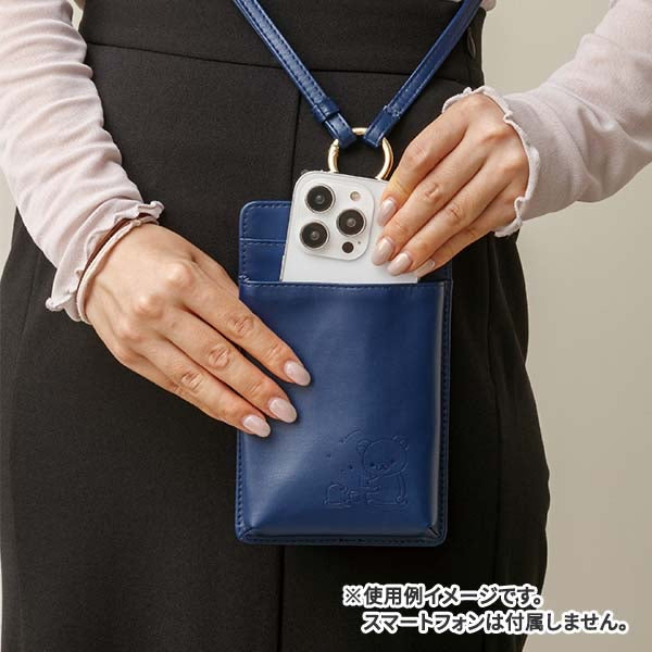 Rilakkuma轻松熊|晚安睡梦系列超软皮质感零钱包手机包斜背包组|手机包约180×110×10mm