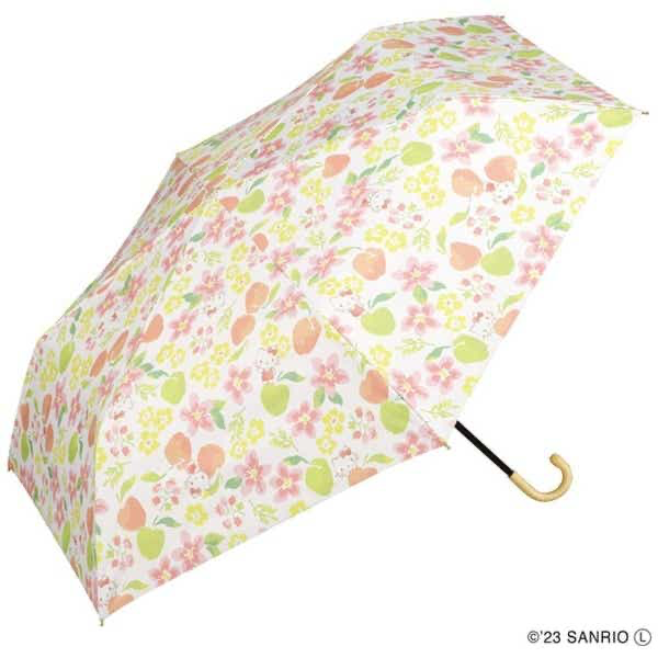 sanrio|WPC合作限定花花图案两用便携99%防uv防紫外线完全遮光遮阳伞/晴雨兼用伞/折叠伞|肋骨长度约50cm