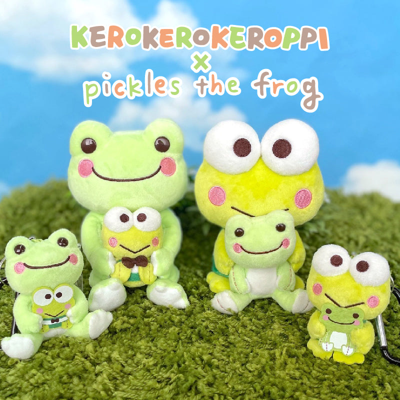 Sanrio|Keroppi & Pickles : Hug Snowman Pickles Plush Dolls/Plush Toy (S)|16×12×11cm approx.