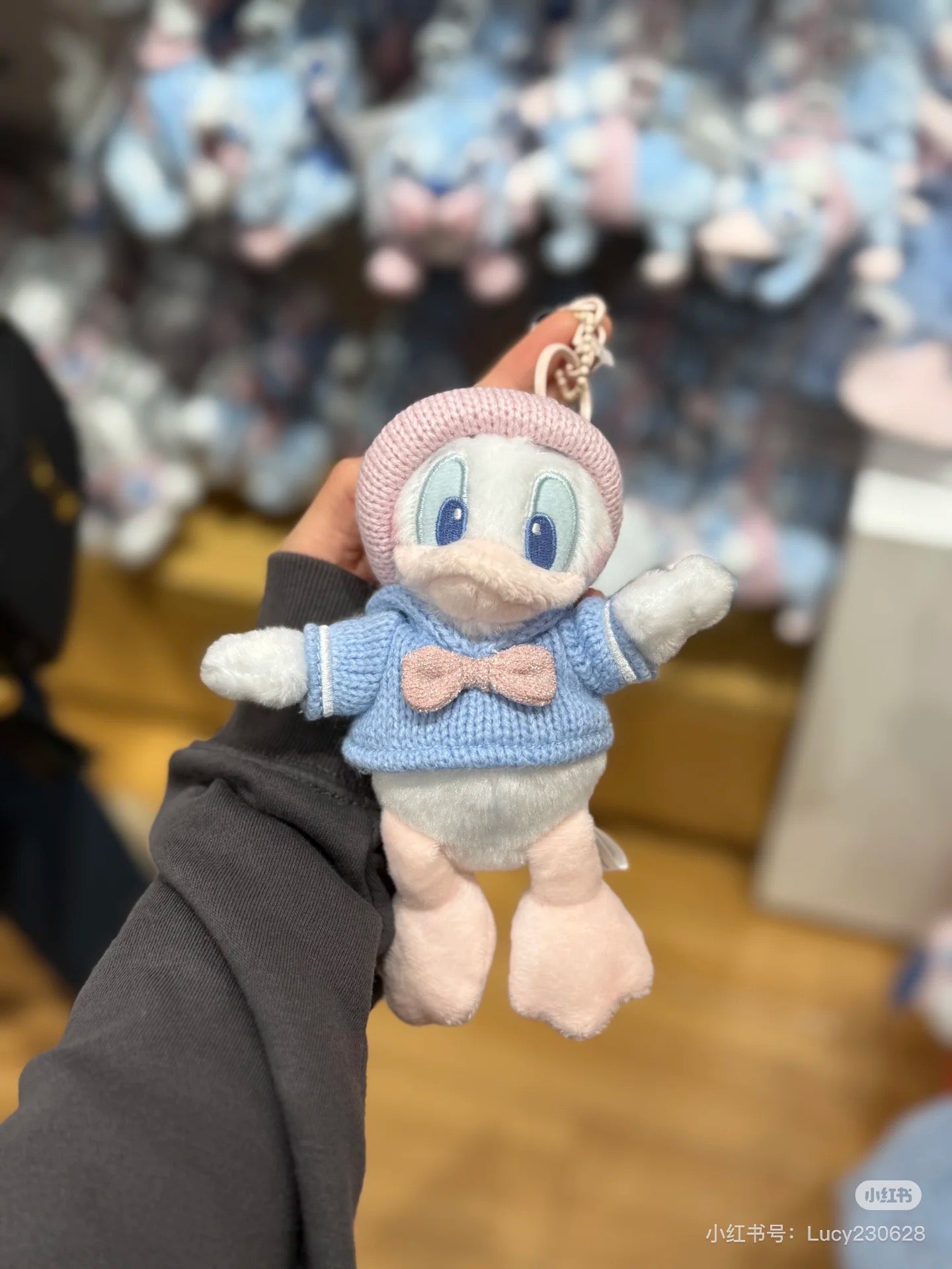 Disney|Winter Shiny Color Pink Blue Mascot Holder /Plush Keychain|15.5x12.5x8.5cm approx.