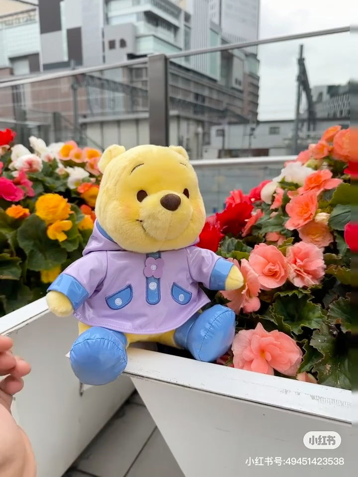 Disney迪士尼|雨衣噗噗/史迪奇玩偶/公仔/帽帽可脱|约高さ22×幅19×奥行き16(cm)