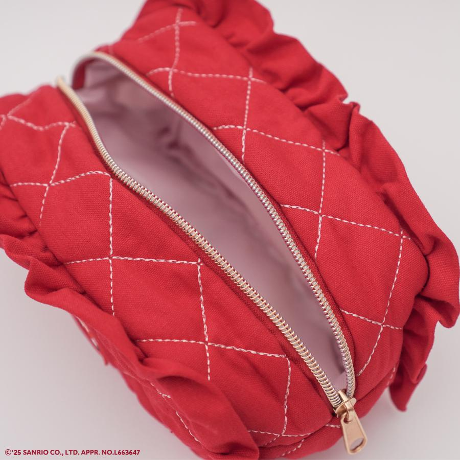 Sanrio|Apple Diner SURPRIZE Trading Heart Quilted Pouch|W175mm x H90mm x D100mm approx.