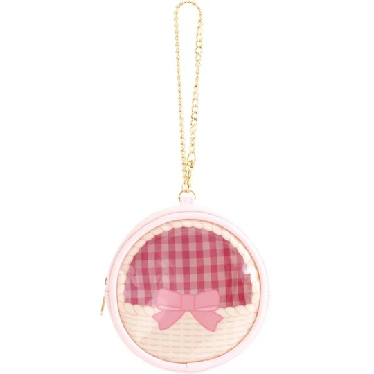 Sumikko gurashi|Fruit Parlor Gingham Ribbon Basket Sumicolle Pouc|60×Φ110mm approx.