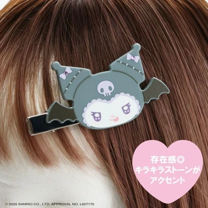 Sanrio|Angel and Little Devil Acrylic Hair Clip|85×29mm approx.