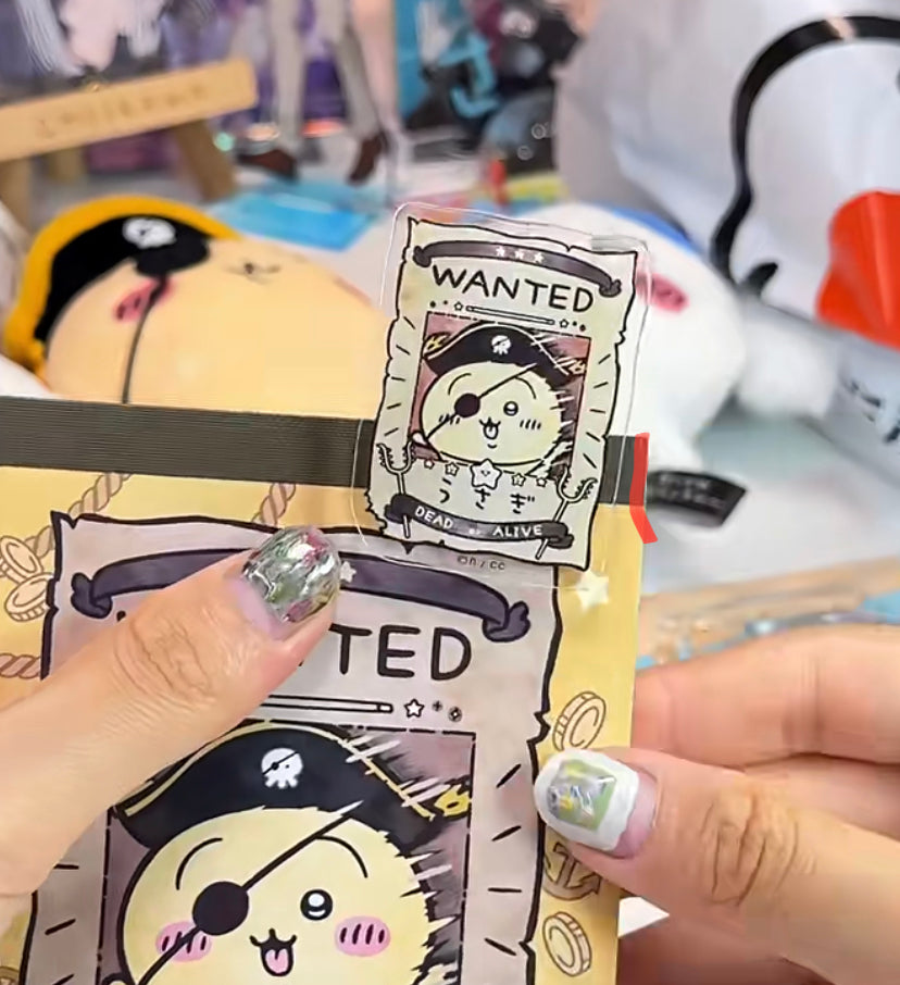 Chiikawa 吉伊卡哇|台场冒险王系列海盗悬赏令图案夹子