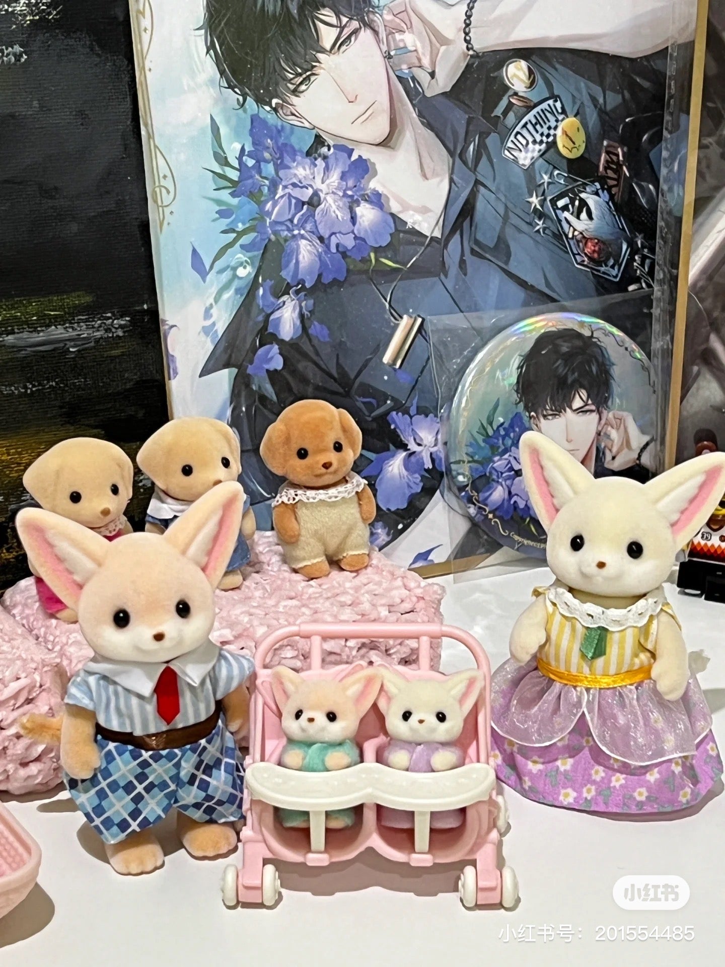SylvanianFamilies森贝儿家族|Fennec Fox Family耳阔狐一家四口双胞胎套组/玩具/过家家5696