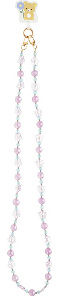 Rilakkuma|Flower Sparkling Bead Smartphone Shoulder Strap|218×80×30mm approx.