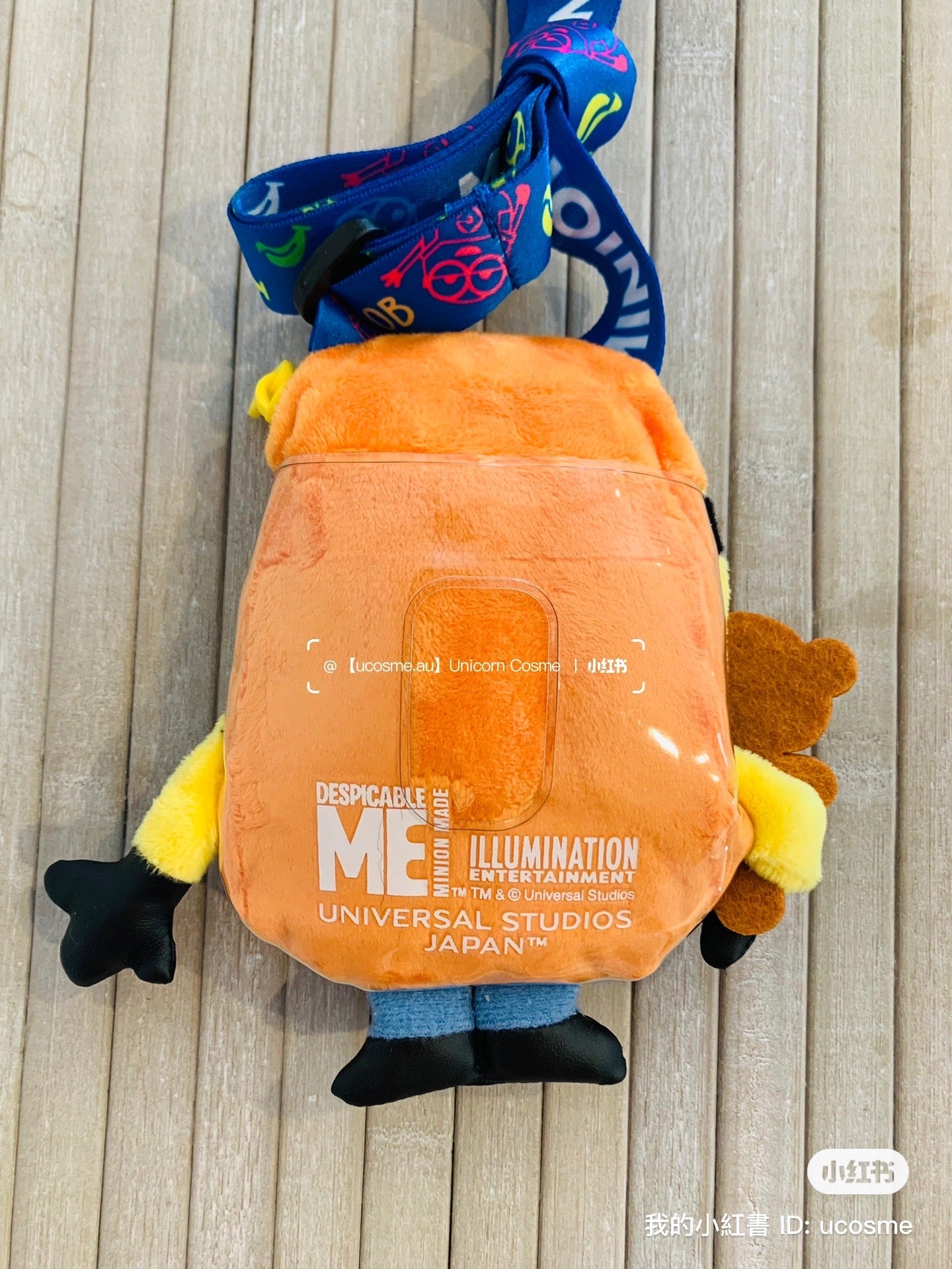 Minions|usj大阪环球影城限定小黄人抱Tim熊/正面钱包/零钱包/背面卡包|約W12.5cm×H13cm×D3cm